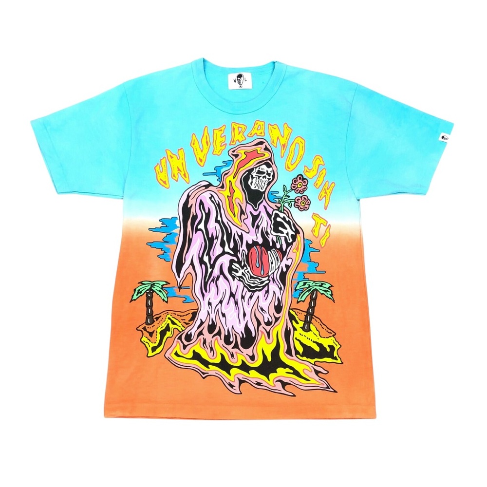 Warren Lotas Bad Bunny Un Verano Sin Ti Ombre T-Shirt Blue Orange Men's Medium